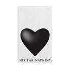 Black Heart White | Funny Gifts for Men - Gifts for Him - Birthday Gifts for Men, Him, Her, Husband, Boyfriend, Girlfriend, New Couple Gifts, Fathers & Valentines Day Gifts, Christmas Gifts NECTAR NAPKINS