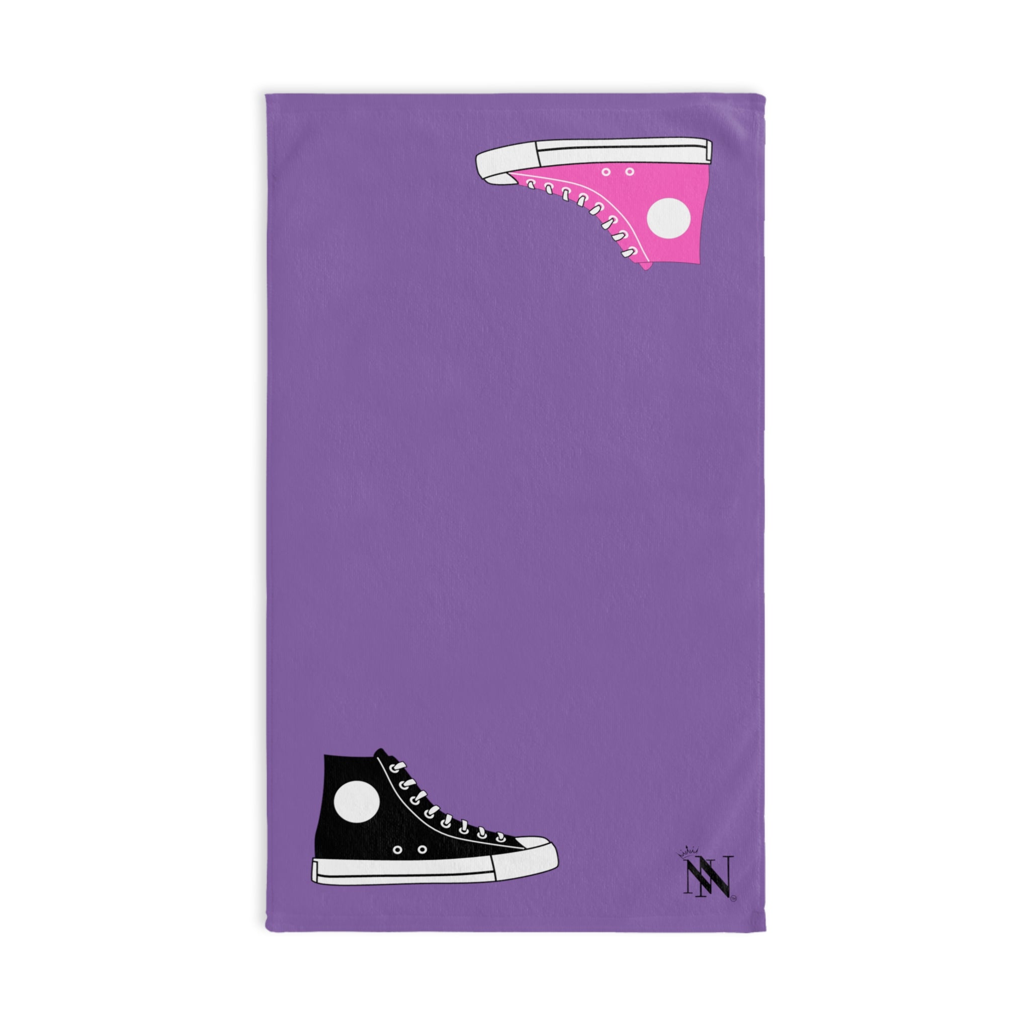 Black His Hers Sneaker Lavendar | Funny Gifts for Men - Gifts for Him - Birthday Gifts for Men, Him, Husband, Boyfriend, New Couple Gifts, Fathers & Valentines Day Gifts, Hand Towels NECTAR NAPKINS