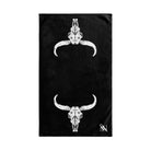 Black Mr Mrs Cow Skull Black | Sexy Gifts for Boyfriend, Funny Towel Romantic Gift for Wedding Couple Fiance First Year 2nd Anniversary Valentines, Party Gag Gifts, Joke Humor Cloth for Husband Men BF NECTAR NAPKINS