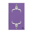 Black Mr Mrs Cow Skull Lavendar | Funny Gifts for Men - Gifts for Him - Birthday Gifts for Men, Him, Husband, Boyfriend, New Couple Gifts, Fathers & Valentines Day Gifts, Hand Towels NECTAR NAPKINS
