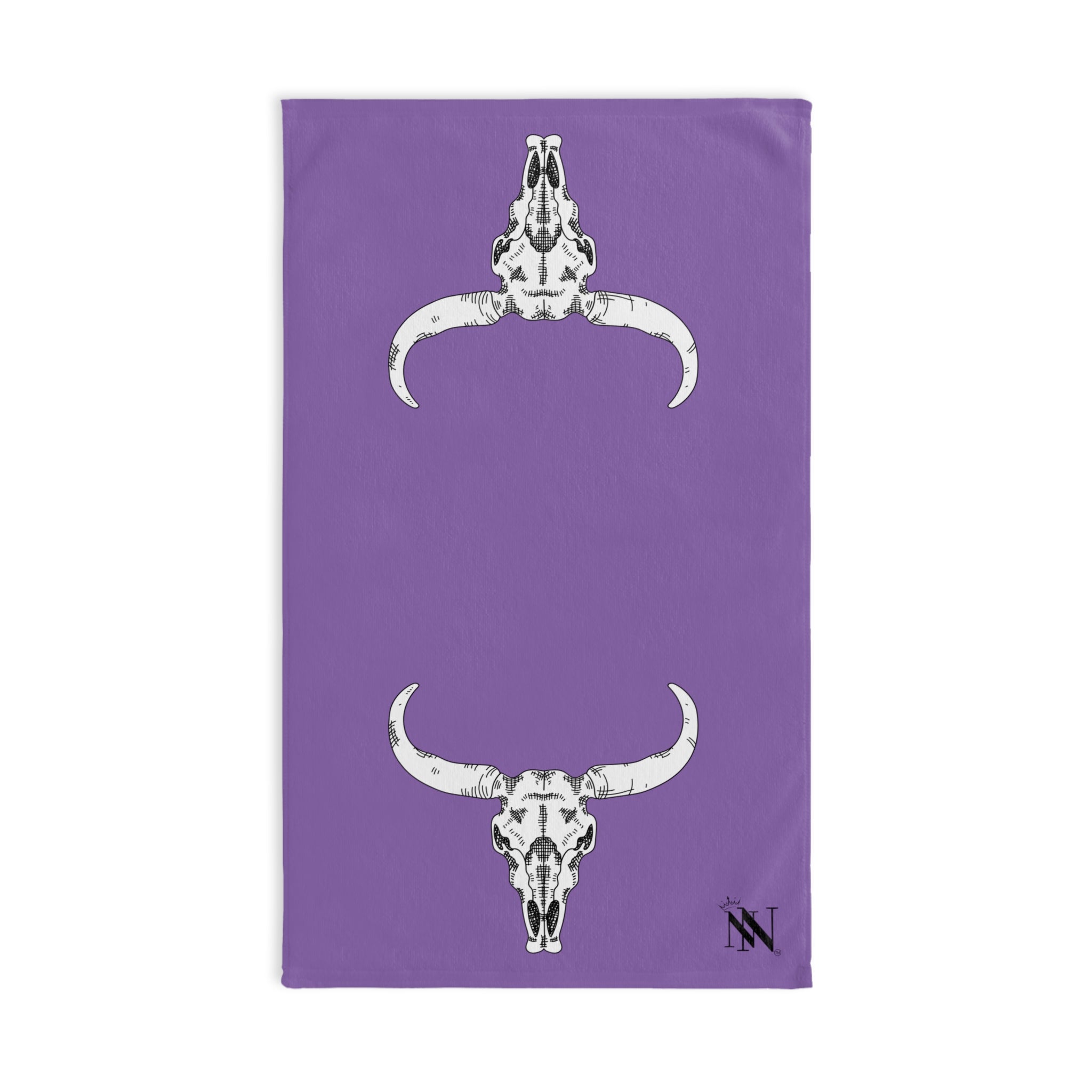 Black Mr Mrs Cow Skull Lavendar | Funny Gifts for Men - Gifts for Him - Birthday Gifts for Men, Him, Husband, Boyfriend, New Couple Gifts, Fathers & Valentines Day Gifts, Hand Towels NECTAR NAPKINS