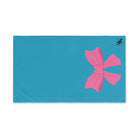 Bow Ribbon Pink Teal | Novelty Gifts for Boyfriend, Funny Towel Romantic Gift for Wedding Couple Fiance First Year Anniversary Valentines, Party Gag Gifts, Joke Humor Cloth for Husband Men BF NECTAR NAPKINS