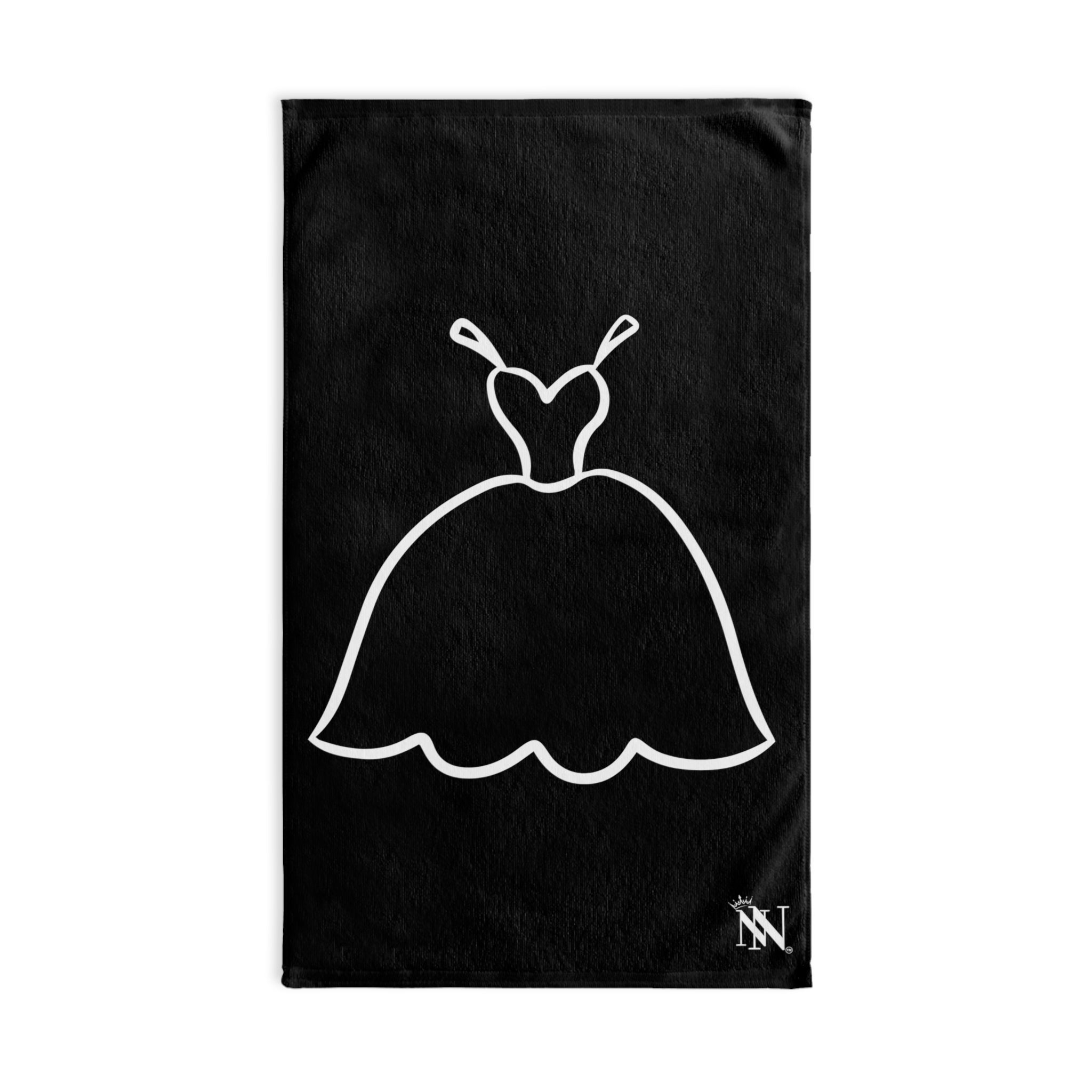 Bridal Gown Black | Sexy Gifts for Boyfriend, Funny Towel Romantic Gift for Wedding Couple Fiance First Year 2nd Anniversary Valentines, Party Gag Gifts, Joke Humor Cloth for Husband Men BF NECTAR NAPKINS
