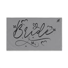 Bride Script Heart  Grey | Anniversary Wedding, Christmas, Valentines Day, Birthday Gifts for Him, Her, Romantic Gifts for Wife, Girlfriend, Couples Gifts for Boyfriend, Husband NECTAR NAPKINS