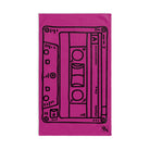 Cassette Black 80s Fuscia | Funny Gifts for Men - Gifts for Him - Birthday Gifts for Men, Him, Husband, Boyfriend, New Couple Gifts, Fathers & Valentines Day Gifts, Hand Towels NECTAR NAPKINS