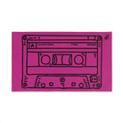 Cassette Black 80s Fuscia | Funny Gifts for Men - Gifts for Him - Birthday Gifts for Men, Him, Husband, Boyfriend, New Couple Gifts, Fathers & Valentines Day Gifts, Hand Towels NECTAR NAPKINS