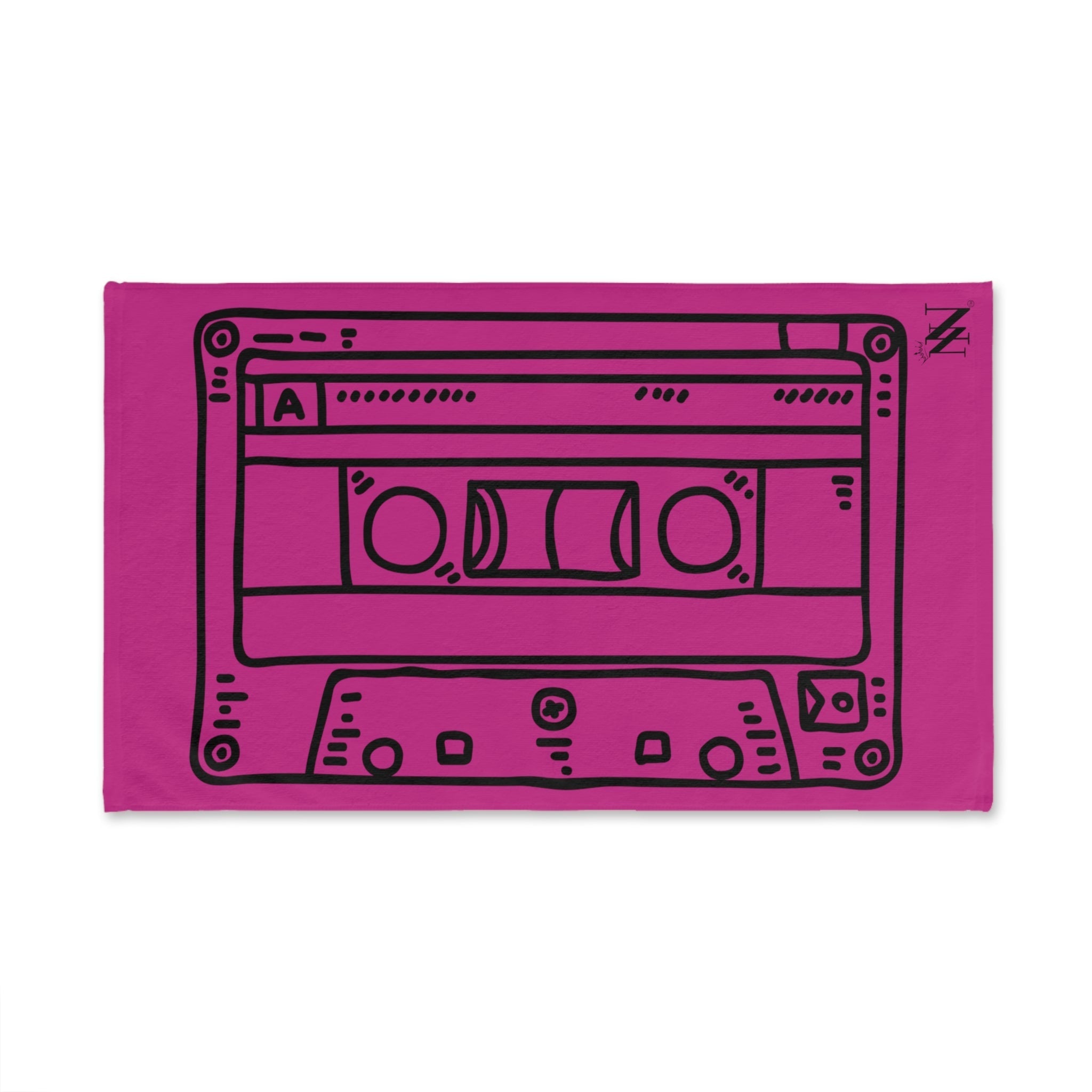 Cassette Black 80s Fuscia | Funny Gifts for Men - Gifts for Him - Birthday Gifts for Men, Him, Husband, Boyfriend, New Couple Gifts, Fathers & Valentines Day Gifts, Hand Towels NECTAR NAPKINS
