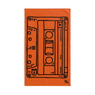 Cassette Black 80s Orange | Funny Gifts for Men - Gifts for Him - Birthday Gifts for Men, Him, Husband, Boyfriend, New Couple Gifts, Fathers & Valentines Day Gifts, Hand Towels NECTAR NAPKINS