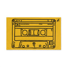 Cassette Black 80s Yellow | Funny Gifts for Men - Gifts for Him - Birthday Gifts for Men, Him, Husband, Boyfriend, New Couple Gifts, Fathers & Valentines Day Gifts, Christmas Gifts NECTAR NAPKINS