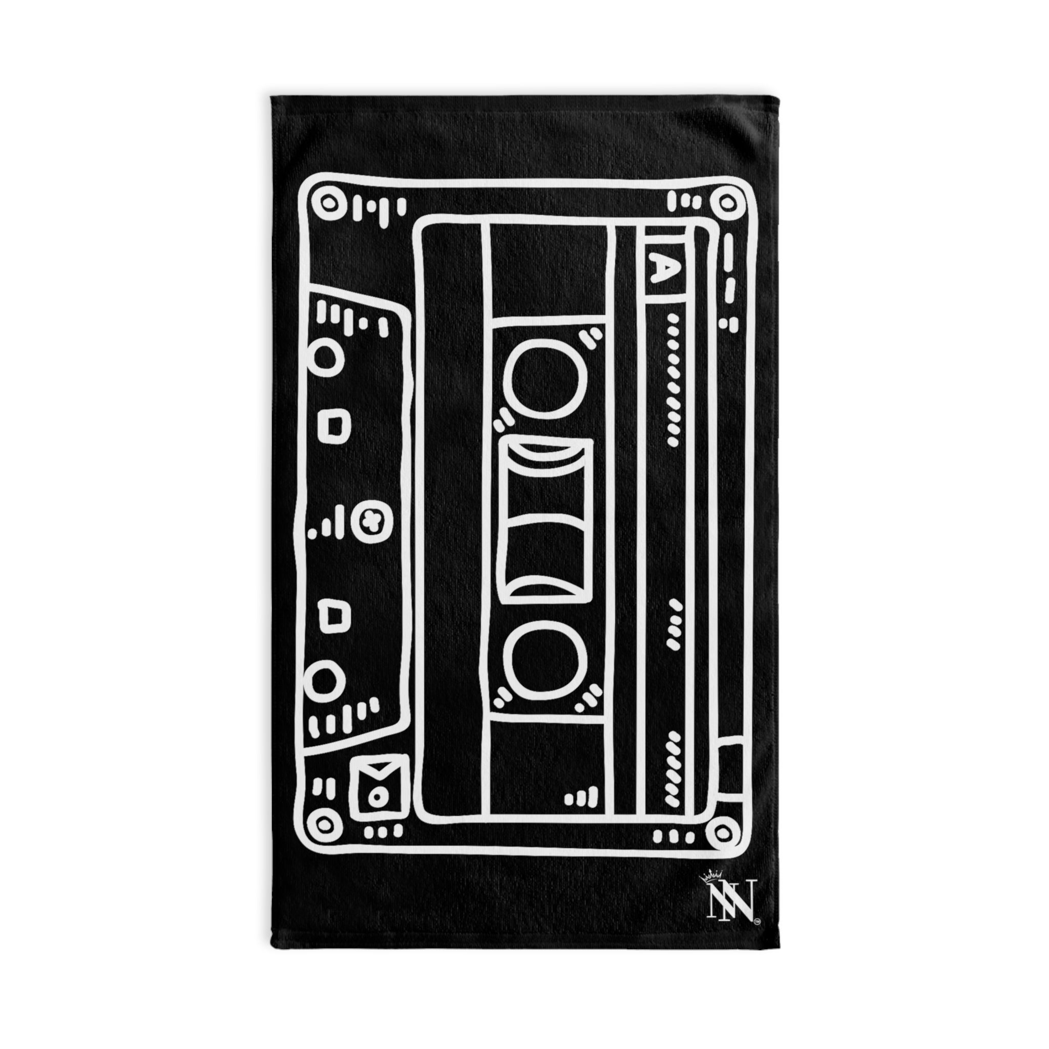 Cassette Tape 80s Black | Sexy Gifts for Boyfriend, Funny Towel Romantic Gift for Wedding Couple Fiance First Year 2nd Anniversary Valentines, Party Gag Gifts, Joke Humor Cloth for Husband Men BF NECTAR NAPKINS