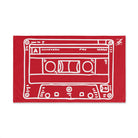 Cassette Tape 80s Red | Sexy Gifts for Boyfriend, Funny Towel Romantic Gift for Wedding Couple Fiance First Year 2nd Anniversary Valentines, Party Gag Gifts, Joke Humor Cloth for Husband Men BF NECTAR NAPKINS