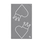 Crowned Heart Share Grey | Anniversary Wedding, Christmas, Valentines Day, Birthday Gifts for Him, Her, Romantic Gifts for Wife, Girlfriend, Couples Gifts for Boyfriend, Husband NECTAR NAPKINS