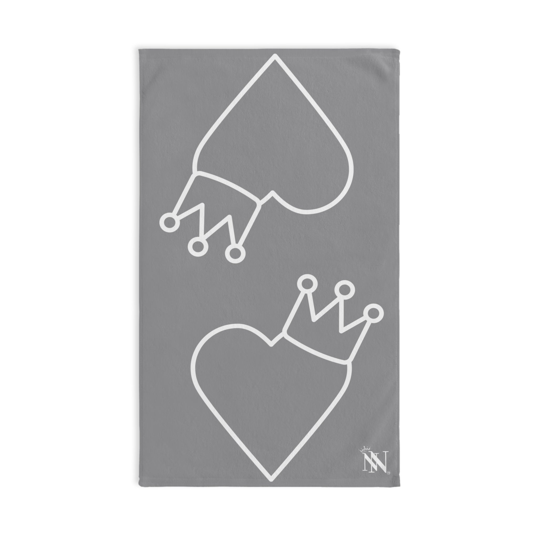 Crowned Heart Share Grey | Anniversary Wedding, Christmas, Valentines Day, Birthday Gifts for Him, Her, Romantic Gifts for Wife, Girlfriend, Couples Gifts for Boyfriend, Husband NECTAR NAPKINS