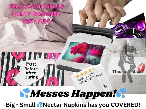 Cum Rag | Nectar Napkins Fun-Flirty Lovers' After Sex Towels NECTAR NAPKINS