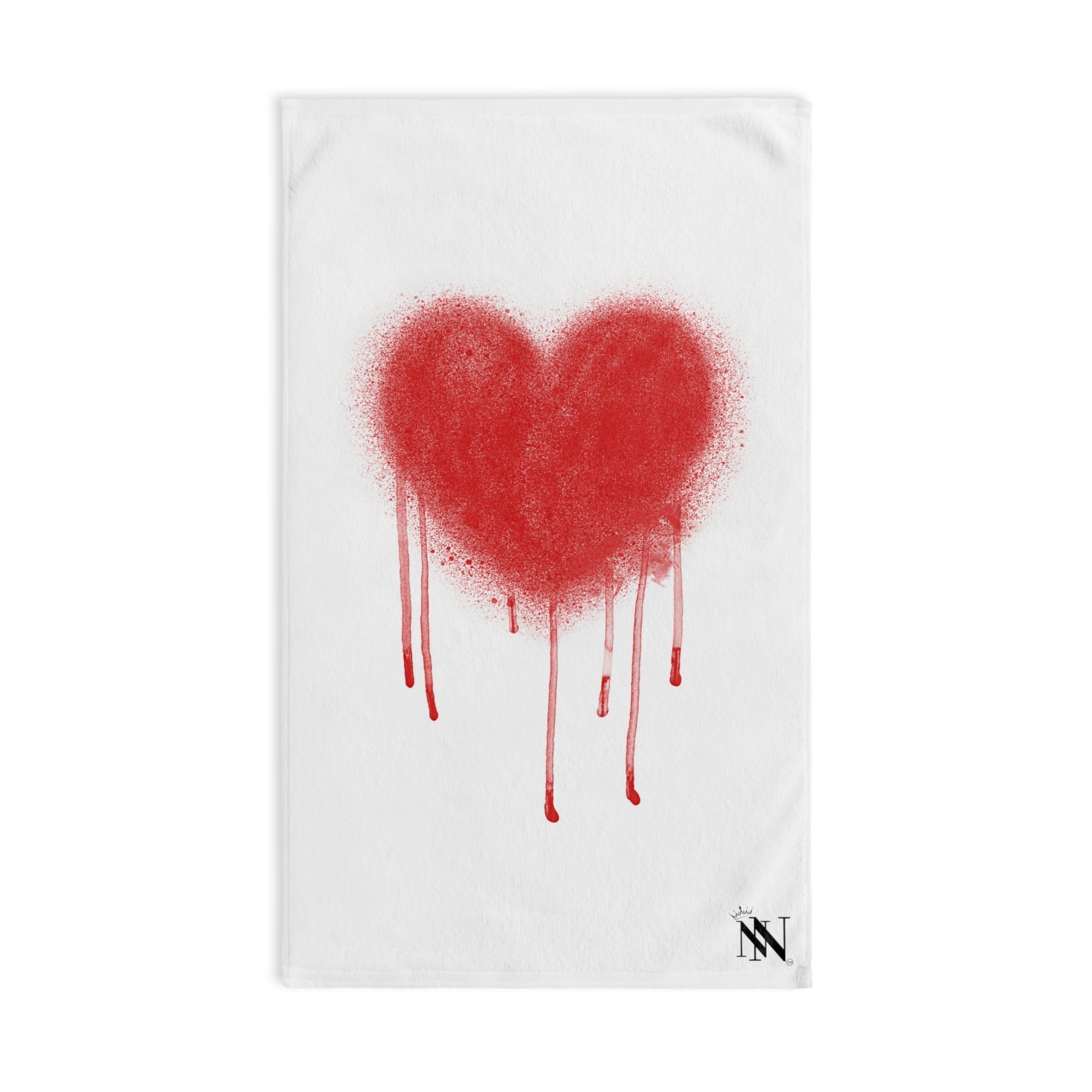 Drippy Paint Heart White | Funny Gifts for Men - Gifts for Him - Birthday Gifts for Men, Him, Her, Husband, Boyfriend, Girlfriend, New Couple Gifts, Fathers & Valentines Day Gifts, Christmas Gifts NECTAR NAPKINS