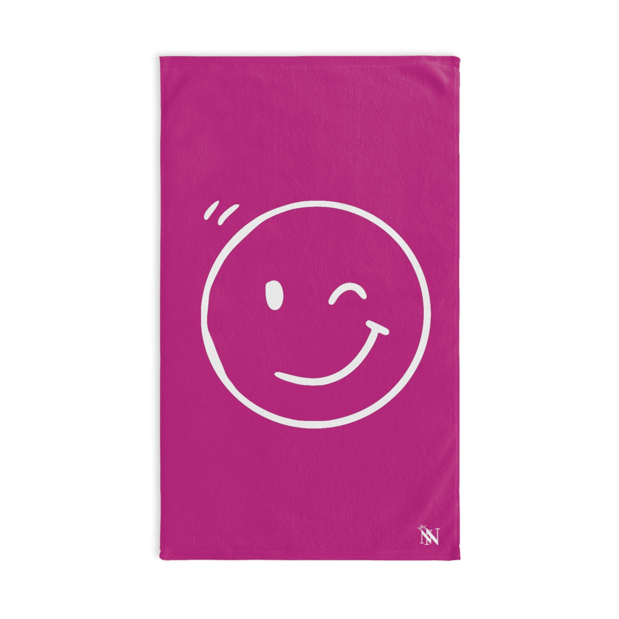 Emoji  Wink  Fuscia | Funny Gifts for Men - Gifts for Him - Birthday Gifts for Men, Him, Husband, Boyfriend, New Couple Gifts, Fathers & Valentines Day Gifts, Hand Towels NECTAR NAPKINS