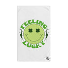 Feeling Smile Shamrock White | Funny Gifts for Men - Gifts for Him - Birthday Gifts for Men, Him, Her, Husband, Boyfriend, Girlfriend, New Couple Gifts, Fathers & Valentines Day Gifts, Christmas Gifts NECTAR NAPKINS