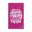 Find A Way Fuscia | Funny Gifts for Men - Gifts for Him - Birthday Gifts for Men, Him, Husband, Boyfriend, New Couple Gifts, Fathers & Valentines Day Gifts, Hand Towels NECTAR NAPKINS