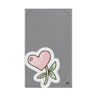 Flower Sticker Heart Grey | Anniversary Wedding, Christmas, Valentines Day, Birthday Gifts for Him, Her, Romantic Gifts for Wife, Girlfriend, Couples Gifts for Boyfriend, Husband NECTAR NAPKINS