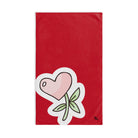 Flower Sticker Heart Red | Sexy Gifts for Boyfriend, Funny Towel Romantic Gift for Wedding Couple Fiance First Year 2nd Anniversary Valentines, Party Gag Gifts, Joke Humor Cloth for Husband Men BF NECTAR NAPKINS