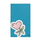 Flower Sticker Heart Teal | Novelty Gifts for Boyfriend, Funny Towel Romantic Gift for Wedding Couple Fiance First Year Anniversary Valentines, Party Gag Gifts, Joke Humor Cloth for Husband Men BF NECTAR NAPKINS