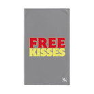 Free Kisses Grey | Anniversary Wedding, Christmas, Valentines Day, Birthday Gifts for Him, Her, Romantic Gifts for Wife, Girlfriend, Couples Gifts for Boyfriend, Husband NECTAR NAPKINS