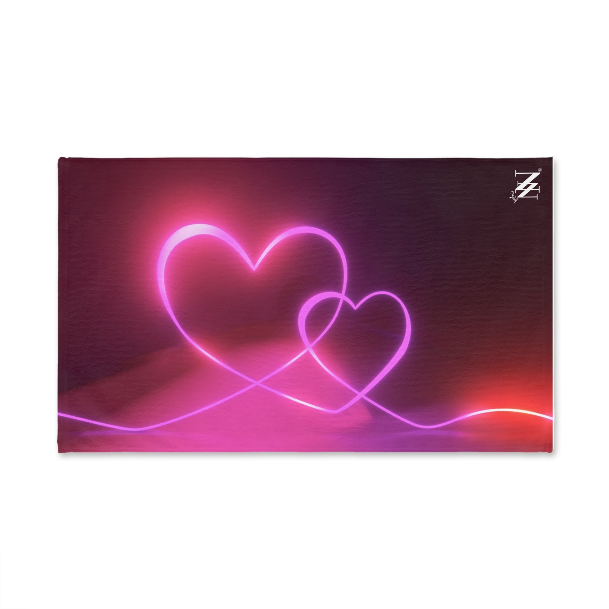 Fuscia Neon Heart White | Funny Gifts for Men - Gifts for Him - Birthday Gifts for Men, Him, Her, Husband, Boyfriend, Girlfriend, New Couple Gifts, Fathers & Valentines Day Gifts, Christmas Gifts NECTAR NAPKINS