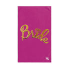 Gold Bride Bling Fuscia | Funny Gifts for Men - Gifts for Him - Birthday Gifts for Men, Him, Husband, Boyfriend, New Couple Gifts, Fathers & Valentines Day Gifts, Hand Towels NECTAR NAPKINS