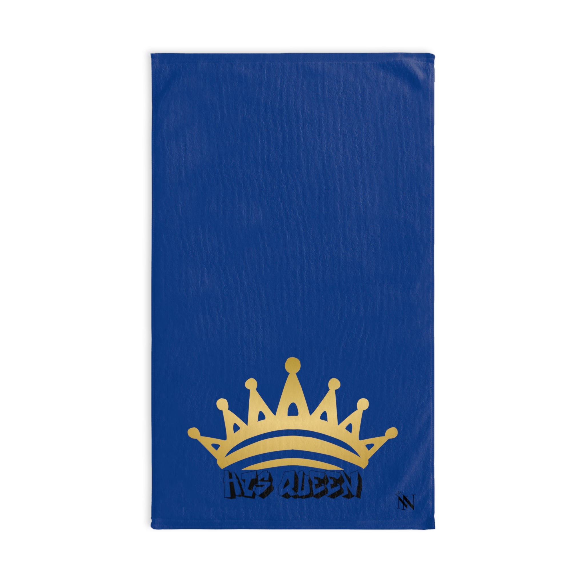 Gold His Queen Blue | Gifts for Boyfriend, Funny Towel Romantic Gift for Wedding Couple Fiance First Year Anniversary Valentines, Party Gag Gifts, Joke Humor Cloth for Husband Men BF NECTAR NAPKINS