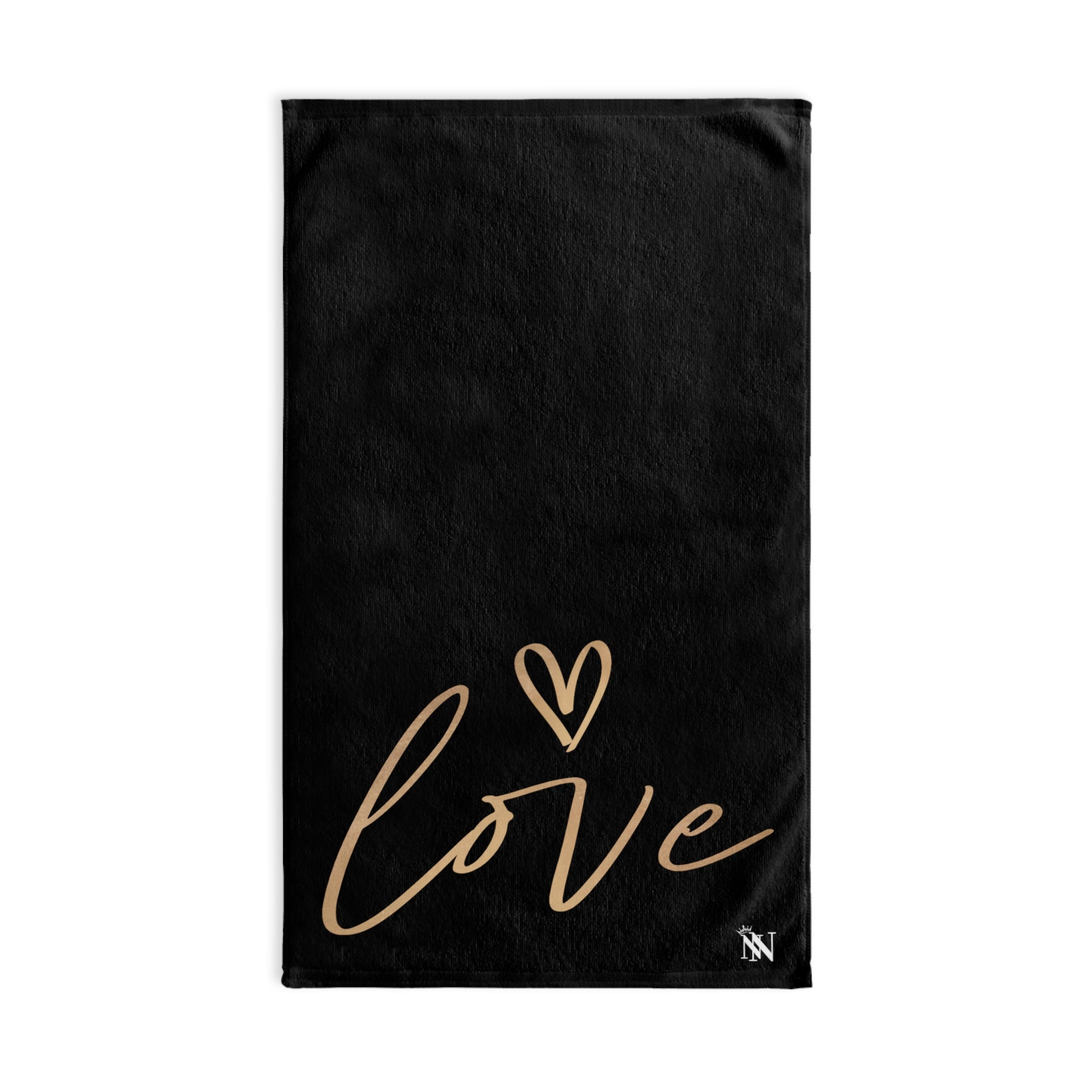 Gold Love Heart Black | Sexy Gifts for Boyfriend, Funny Towel Romantic Gift for Wedding Couple Fiance First Year 2nd Anniversary Valentines, Party Gag Gifts, Joke Humor Cloth for Husband Men BF NECTAR NAPKINS