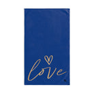 Gold Love Heart Blue | Gifts for Boyfriend, Funny Towel Romantic Gift for Wedding Couple Fiance First Year Anniversary Valentines, Party Gag Gifts, Joke Humor Cloth for Husband Men BF NECTAR NAPKINS