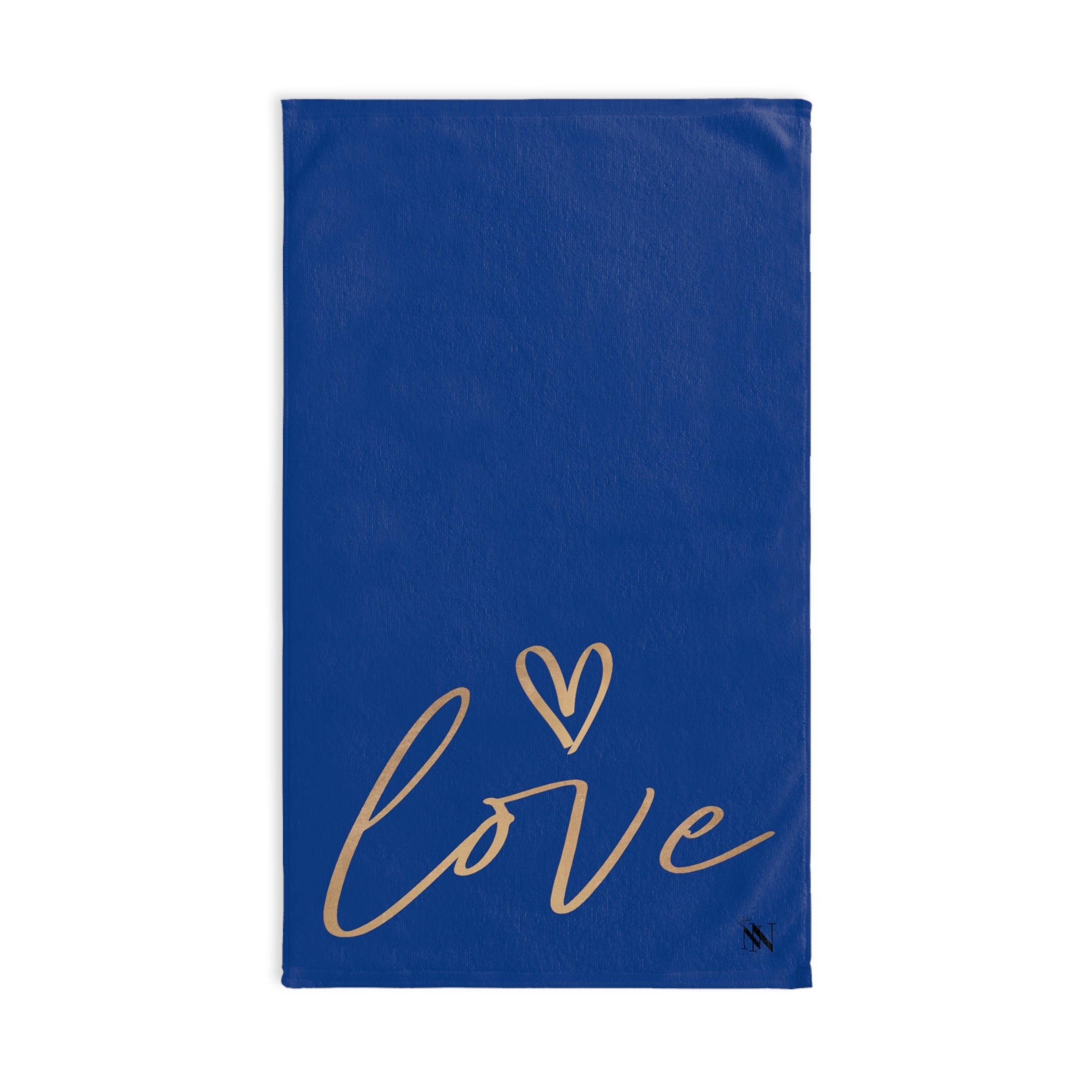 Gold Love Heart Blue | Gifts for Boyfriend, Funny Towel Romantic Gift for Wedding Couple Fiance First Year Anniversary Valentines, Party Gag Gifts, Joke Humor Cloth for Husband Men BF NECTAR NAPKINS