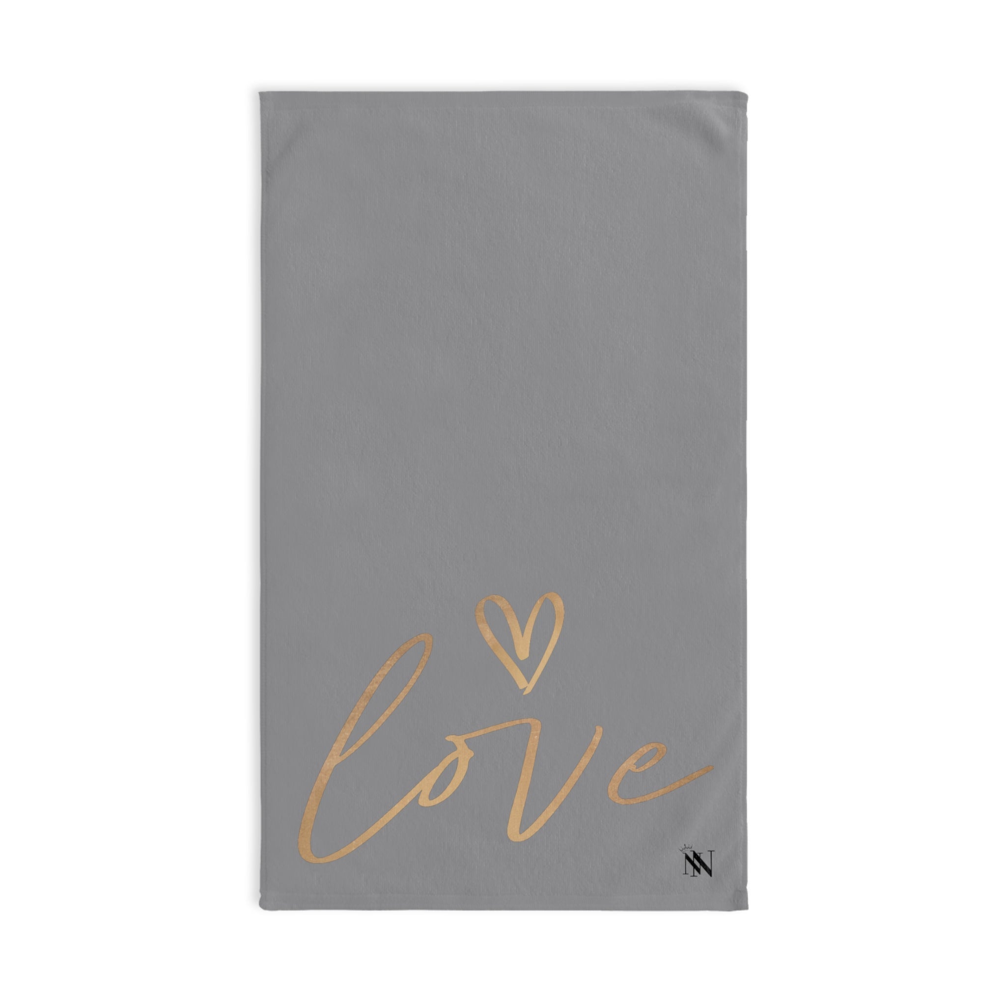 Gold Love Heart Grey | Anniversary Wedding, Christmas, Valentines Day, Birthday Gifts for Him, Her, Romantic Gifts for Wife, Girlfriend, Couples Gifts for Boyfriend, Husband NECTAR NAPKINS