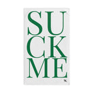 Green Suck Me White | Funny Gifts for Men - Gifts for Him - Birthday Gifts for Men, Him, Her, Husband, Boyfriend, Girlfriend, New Couple Gifts, Fathers & Valentines Day Gifts, Christmas Gifts NECTAR NAPKINS