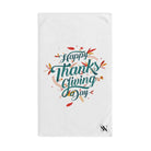 Happy Thanksgiving Day White | Funny Gifts for Men - Gifts for Him - Birthday Gifts for Men, Him, Her, Husband, Boyfriend, Girlfriend, New Couple Gifts, Fathers & Valentines Day Gifts, Christmas Gifts NECTAR NAPKINS