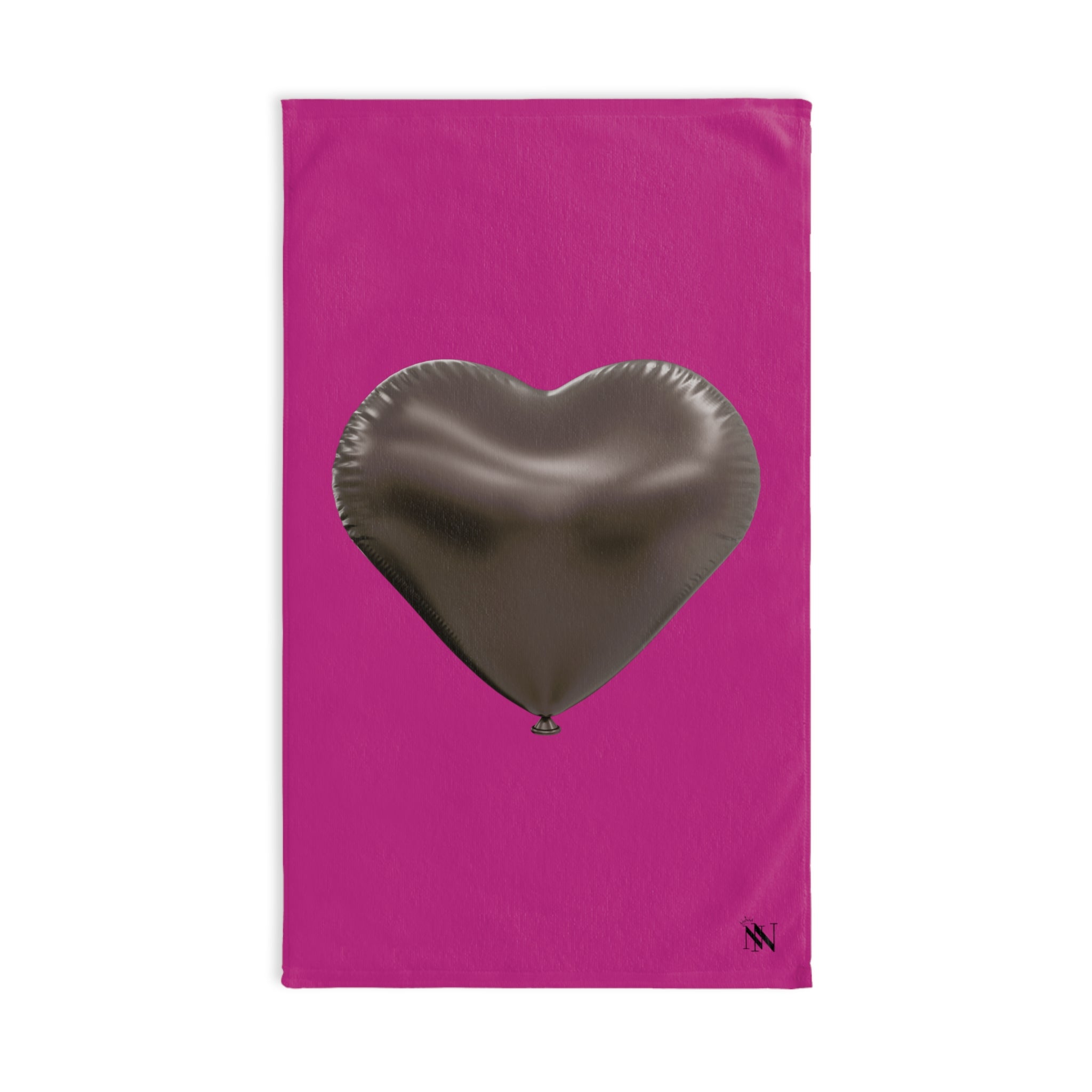 Heart Grey 3D Fuscia | Funny Gifts for Men - Gifts for Him - Birthday Gifts for Men, Him, Husband, Boyfriend, New Couple Gifts, Fathers & Valentines Day Gifts, Hand Towels NECTAR NAPKINS