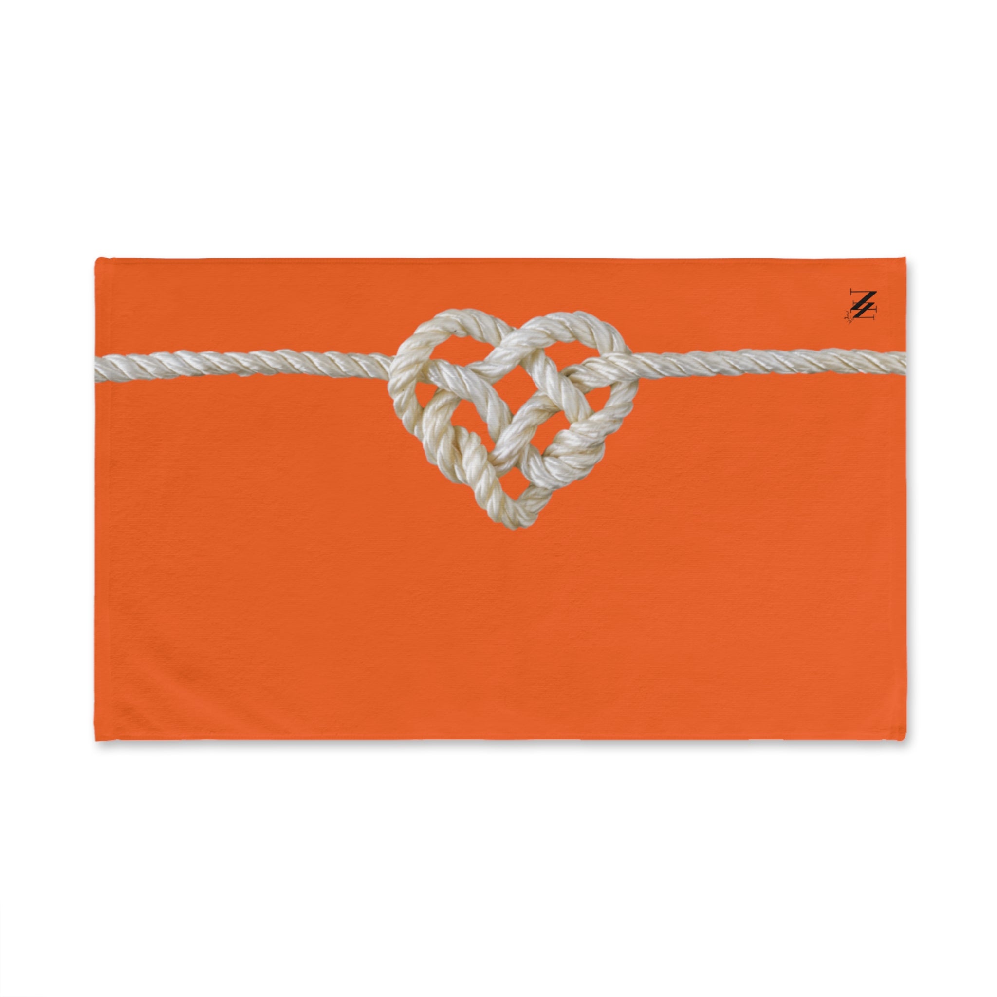 Heart Knot Orange | Funny Gifts for Men - Gifts for Him - Birthday Gifts for Men, Him, Husband, Boyfriend, New Couple Gifts, Fathers & Valentines Day Gifts, Hand Towels NECTAR NAPKINS