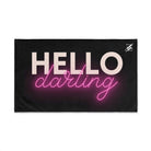 Hello Darling Black | Sexy Gifts for Boyfriend, Funny Towel Romantic Gift for Wedding Couple Fiance First Year 2nd Anniversary Valentines, Party Gag Gifts, Joke Humor Cloth for Husband Men BF NECTAR NAPKINS