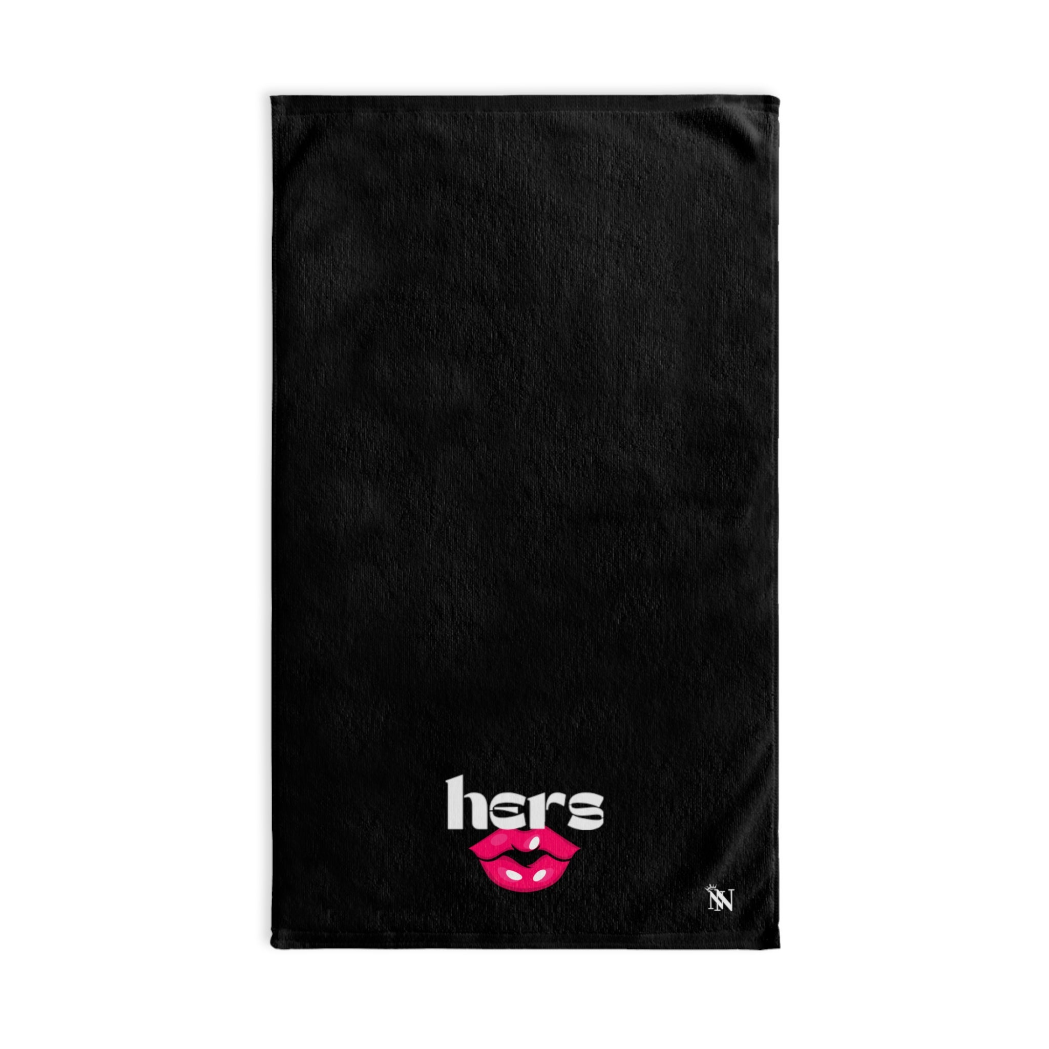 Hers Pink Lips Black | Sexy Gifts for Boyfriend, Funny Towel Romantic Gift for Wedding Couple Fiance First Year 2nd Anniversary Valentines, Party Gag Gifts, Joke Humor Cloth for Husband Men BF NECTAR NAPKINS