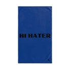Hi Hater Fun Print Blue | Gifts for Boyfriend, Funny Towel Romantic Gift for Wedding Couple Fiance First Year Anniversary Valentines, Party Gag Gifts, Joke Humor Cloth for Husband Men BF NECTAR NAPKINS