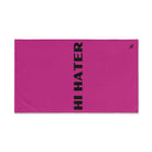 Hi Hater Fun Print Fuscia | Funny Gifts for Men - Gifts for Him - Birthday Gifts for Men, Him, Husband, Boyfriend, New Couple Gifts, Fathers & Valentines Day Gifts, Hand Towels NECTAR NAPKINS