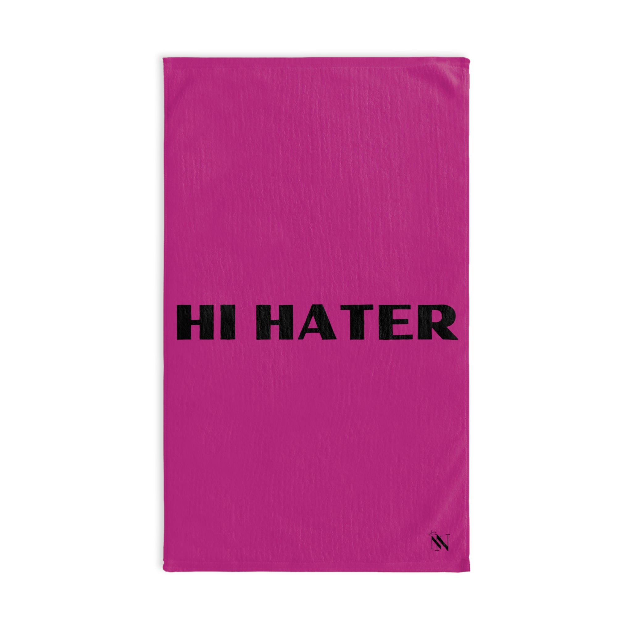 Hi Hater Fun Print Fuscia | Funny Gifts for Men - Gifts for Him - Birthday Gifts for Men, Him, Husband, Boyfriend, New Couple Gifts, Fathers & Valentines Day Gifts, Hand Towels NECTAR NAPKINS