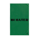 Hi Hater Fun Print Green | Anniversary Wedding, Christmas, Valentines Day, Birthday Gifts for Him, Her, Romantic Gifts for Wife, Girlfriend, Couples Gifts for Boyfriend, Husband NECTAR NAPKINS