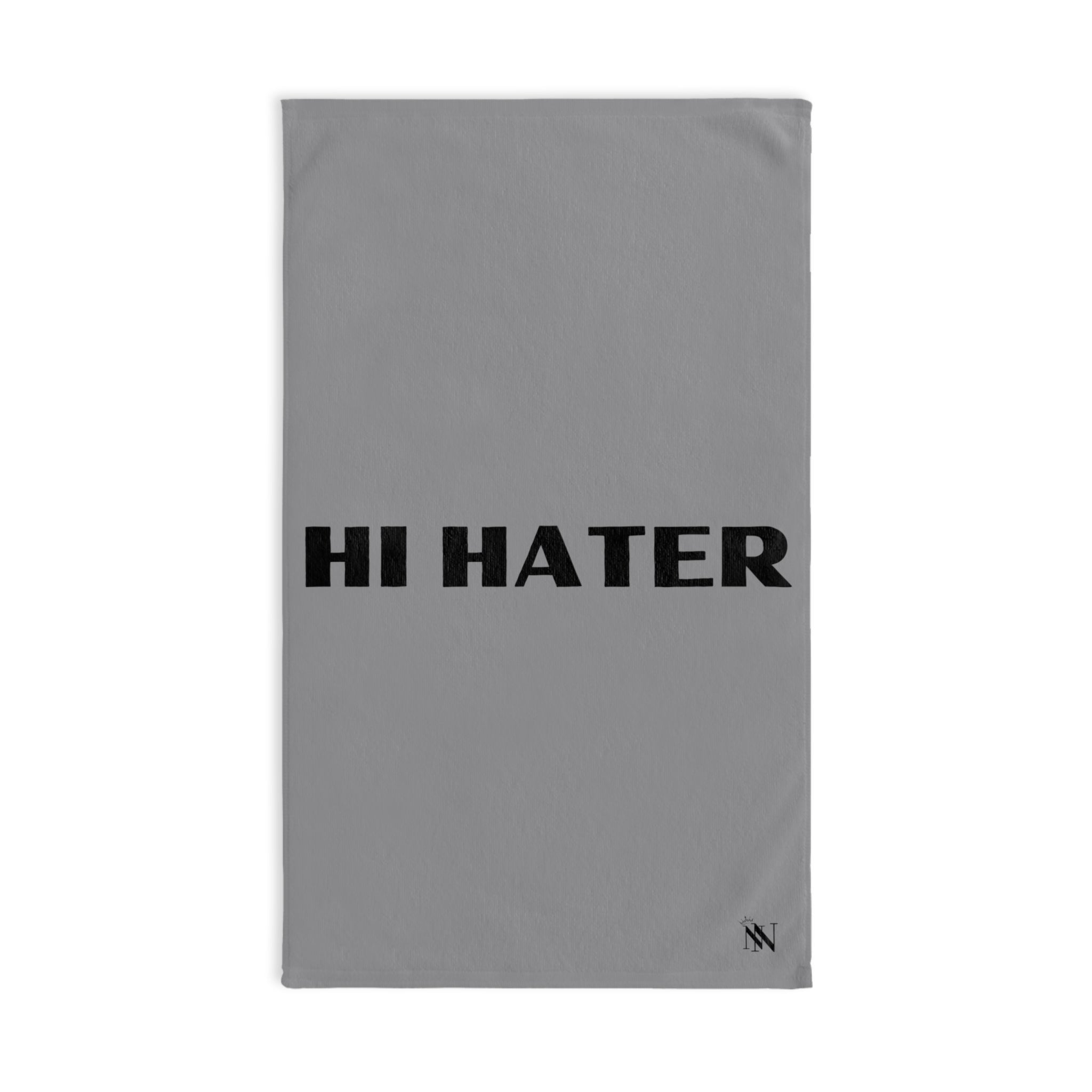 Hi Hater Fun Print Grey | Anniversary Wedding, Christmas, Valentines Day, Birthday Gifts for Him, Her, Romantic Gifts for Wife, Girlfriend, Couples Gifts for Boyfriend, Husband NECTAR NAPKINS