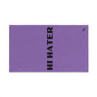 Hi Hater Fun Print Lavendar | Funny Gifts for Men - Gifts for Him - Birthday Gifts for Men, Him, Husband, Boyfriend, New Couple Gifts, Fathers & Valentines Day Gifts, Hand Towels NECTAR NAPKINS