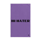 Hi Hater Fun Print Lavendar | Funny Gifts for Men - Gifts for Him - Birthday Gifts for Men, Him, Husband, Boyfriend, New Couple Gifts, Fathers & Valentines Day Gifts, Hand Towels NECTAR NAPKINS