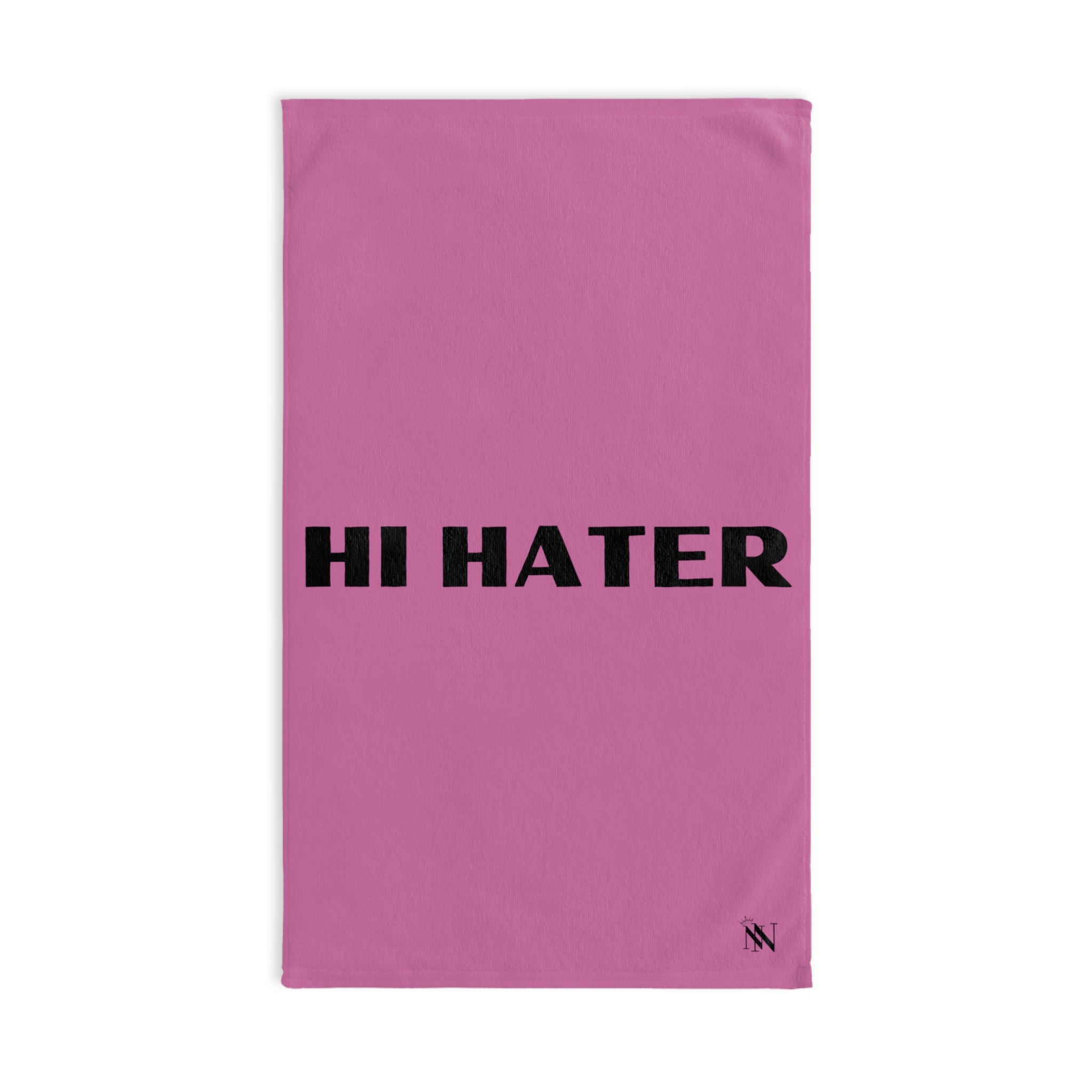 Hi Hater Fun Print Pink | Novelty Gifts for Boyfriend, Funny Towel Romantic Gift for Wedding Couple Fiance First Year Anniversary Valentines, Party Gag Gifts, Joke Humor Cloth for Husband Men BF NECTAR NAPKINS