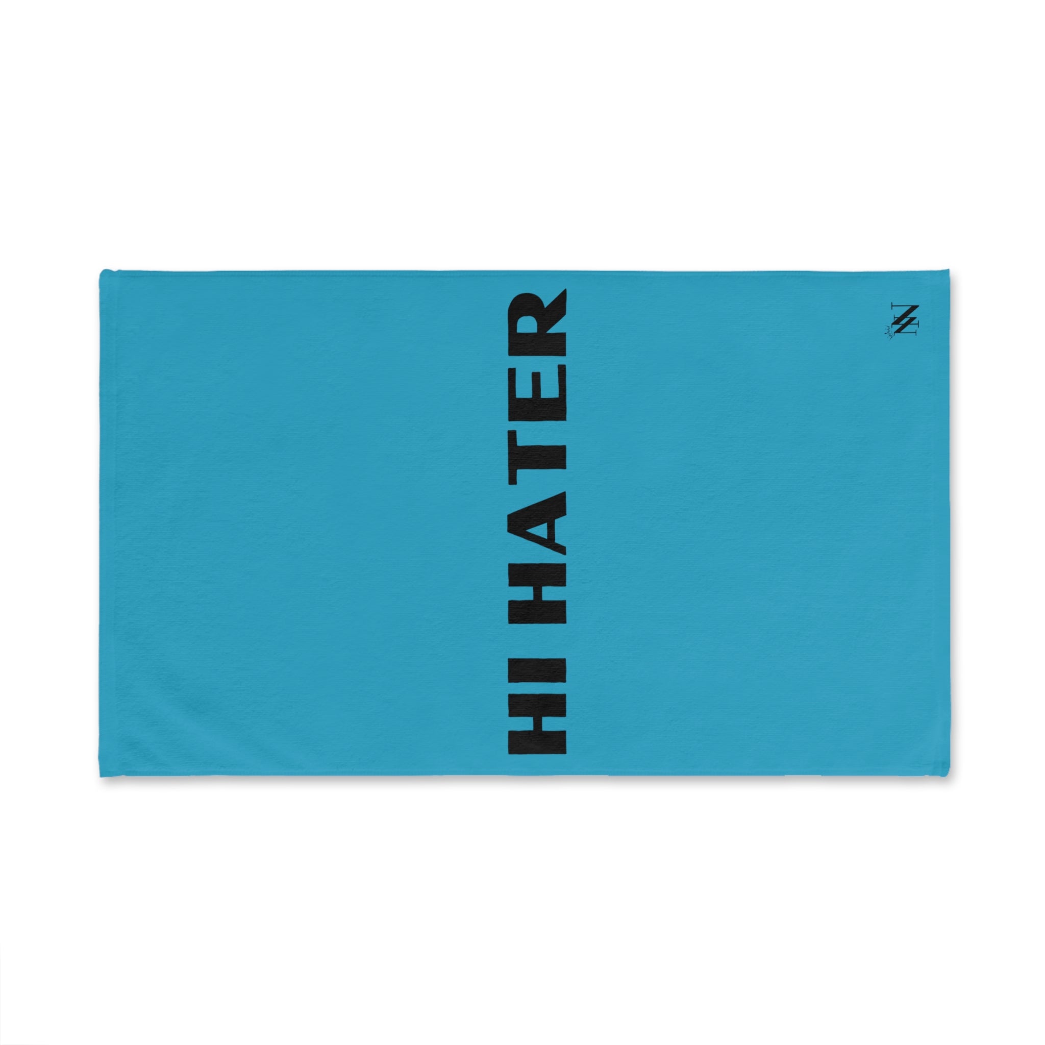 Hi Hater Fun Print Teal | Novelty Gifts for Boyfriend, Funny Towel Romantic Gift for Wedding Couple Fiance First Year Anniversary Valentines, Party Gag Gifts, Joke Humor Cloth for Husband Men BF NECTAR NAPKINS