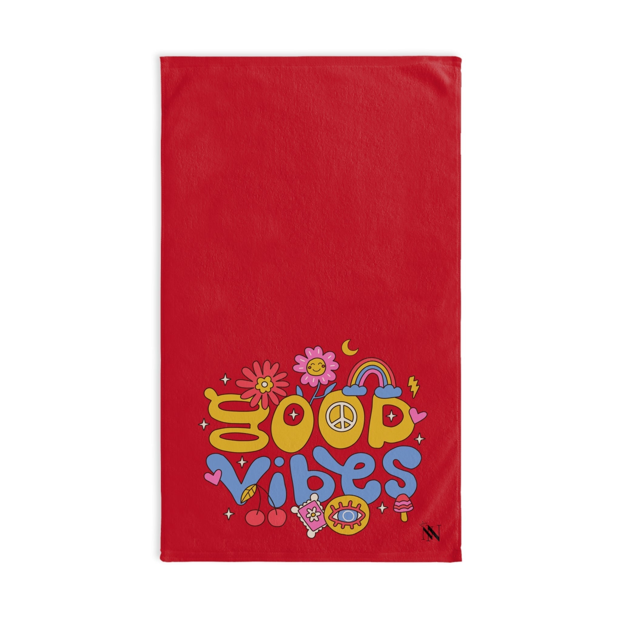Hippie Vibes Good Red | Sexy Gifts for Boyfriend, Funny Towel Romantic Gift for Wedding Couple Fiance First Year 2nd Anniversary Valentines, Party Gag Gifts, Joke Humor Cloth for Husband Men BF NECTAR NAPKINS