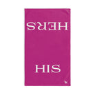 His Hers Fuscia | Funny Gifts for Men - Gifts for Him - Birthday Gifts for Men, Him, Husband, Boyfriend, New Couple Gifts, Fathers & Valentines Day Gifts, Hand Towels NECTAR NAPKINS